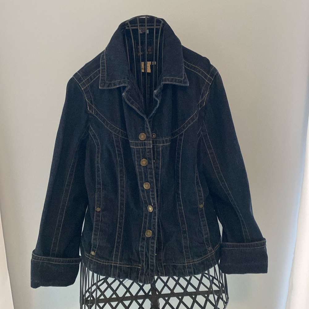 Dark Blue fitted Denim Jacket